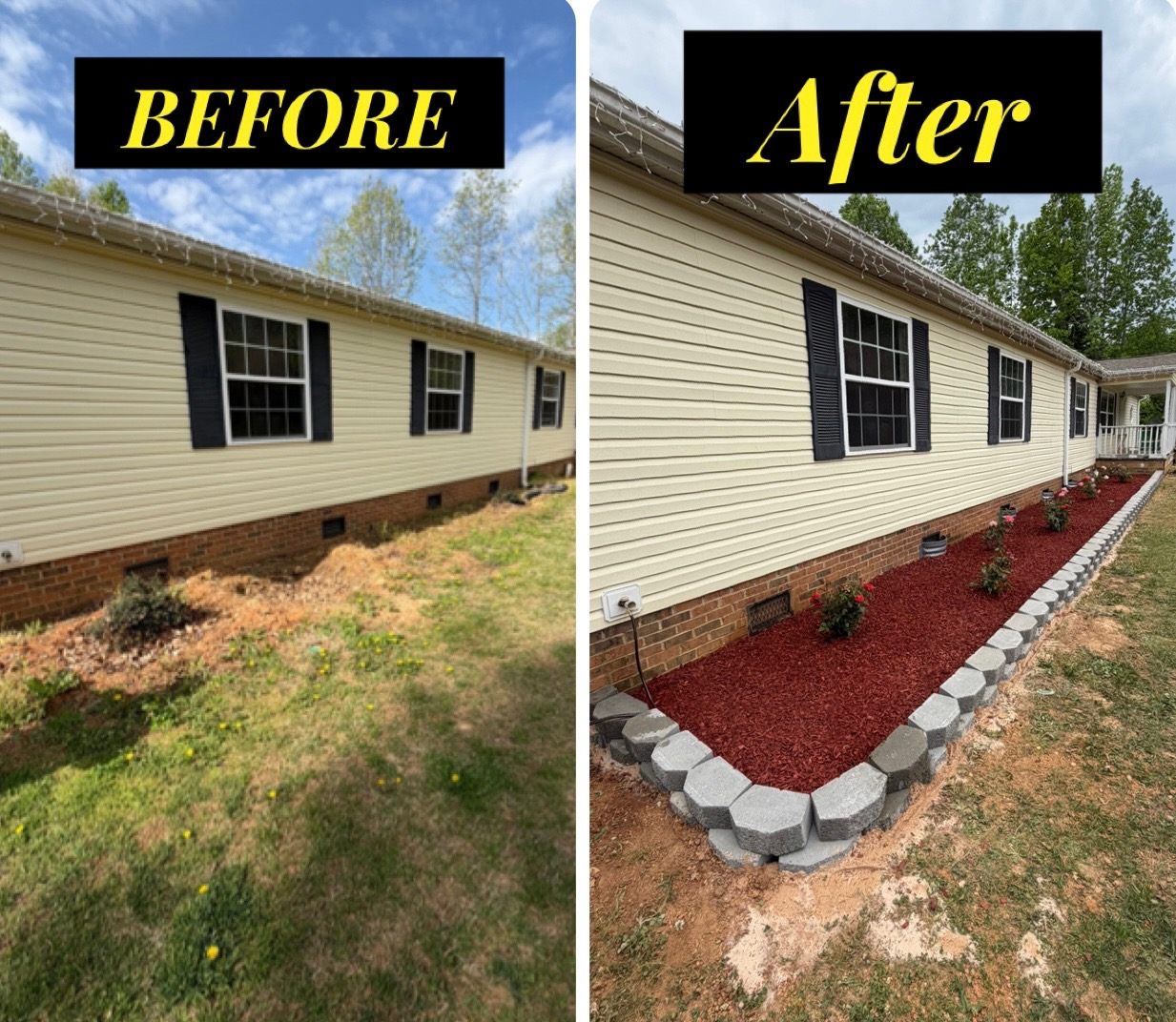 Landscaping results by Alligator Landscape in Siler City, NC